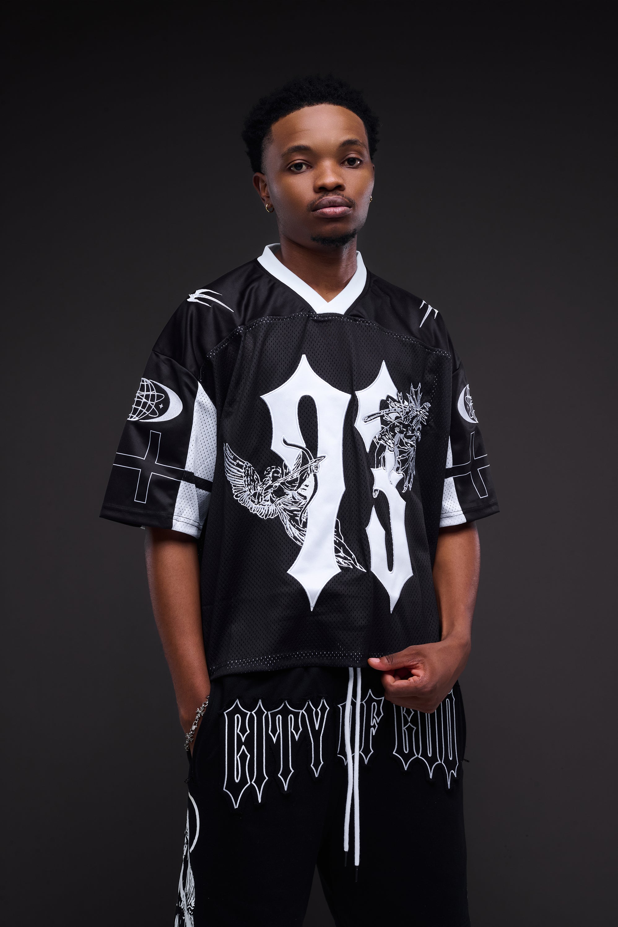 Heavens COG Black Football Jersey