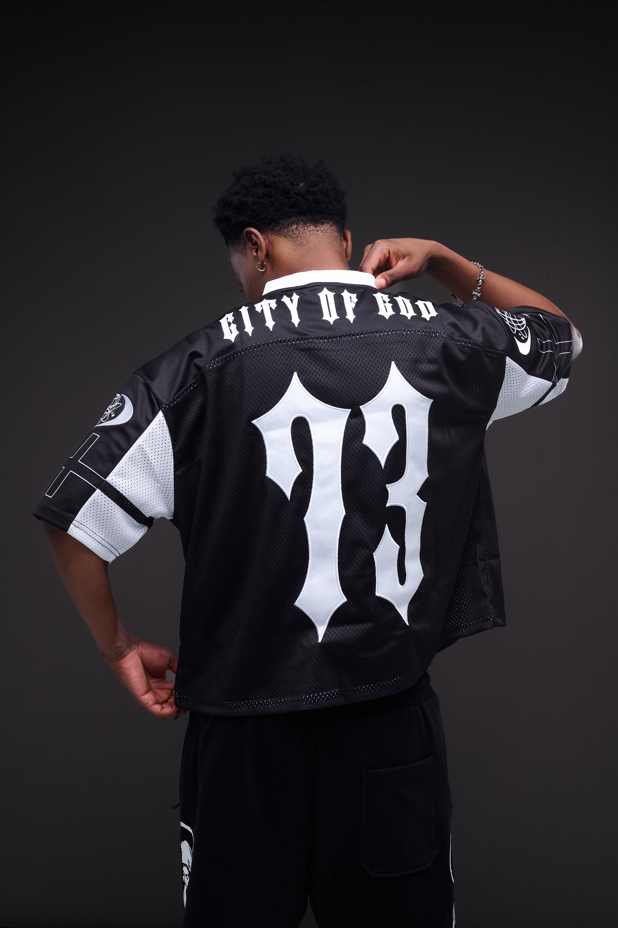 Heavens COG Black Football Jersey