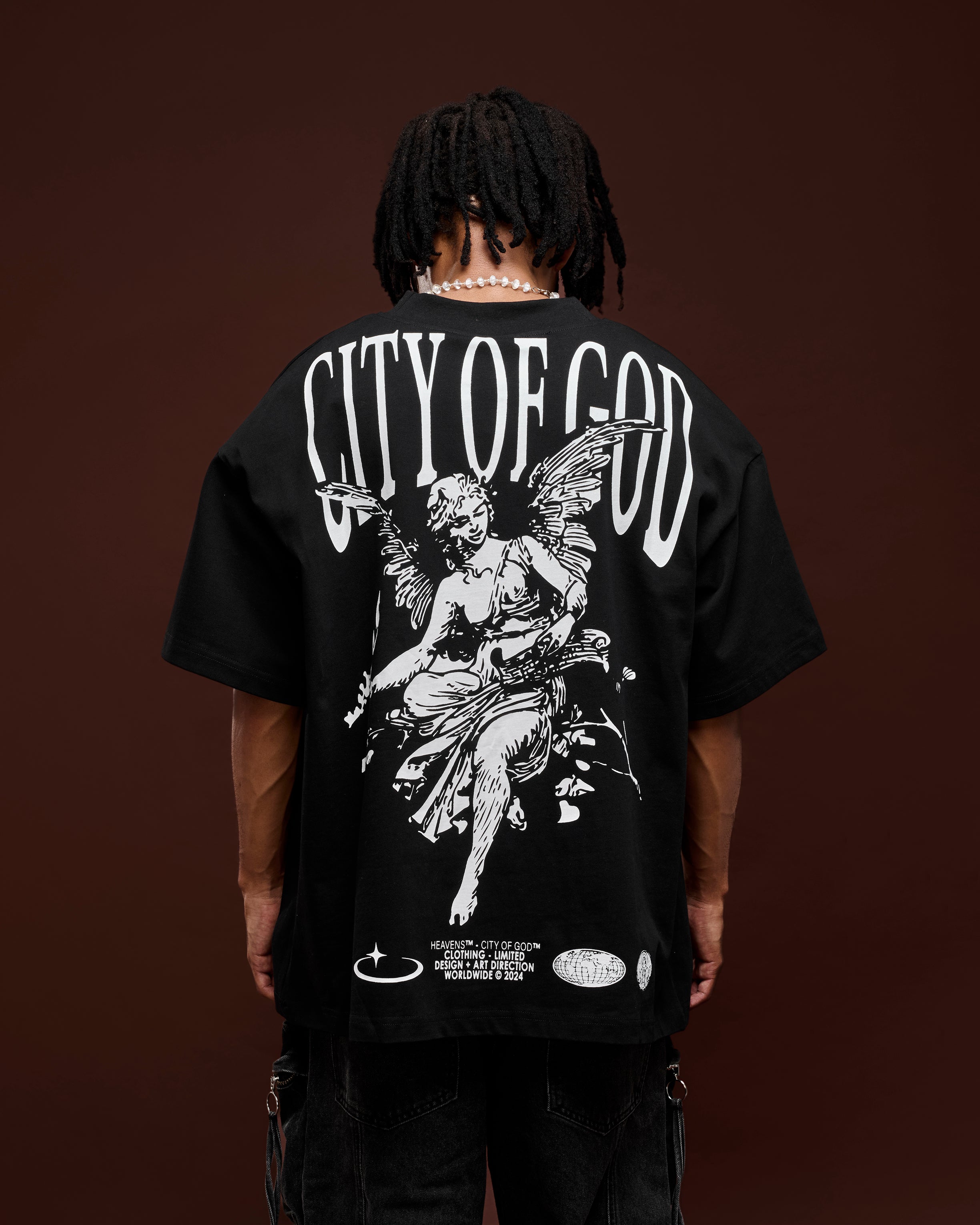 Heavens COG Angel Black Tee