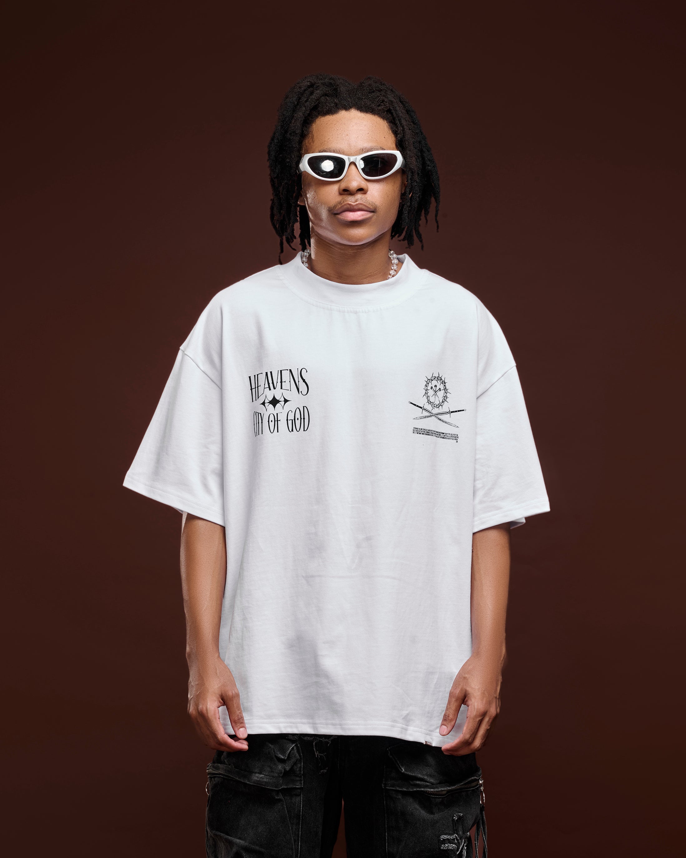 Heavens COG Crying Nun White Tee