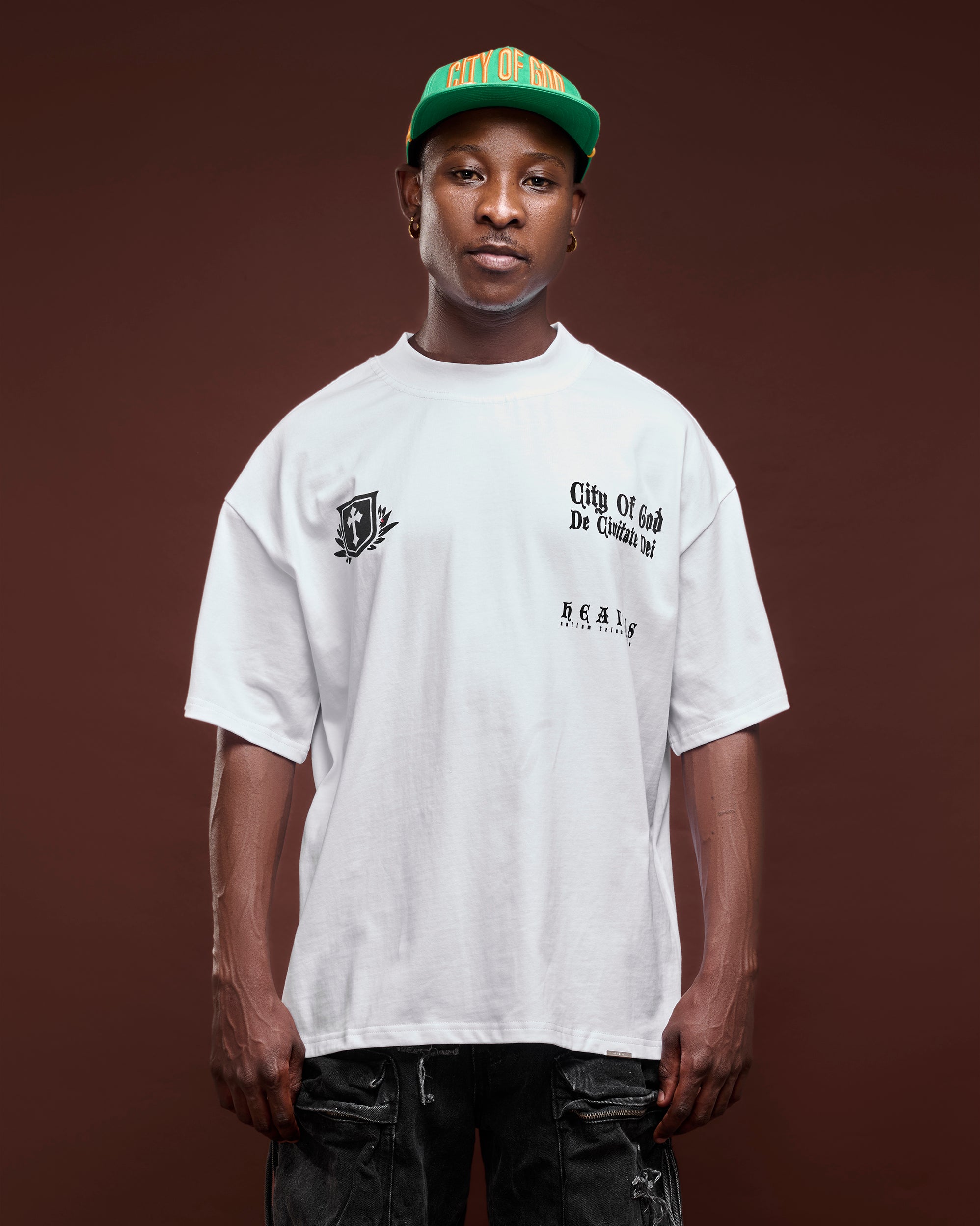 Heavens COG Postal Stamp White Tee