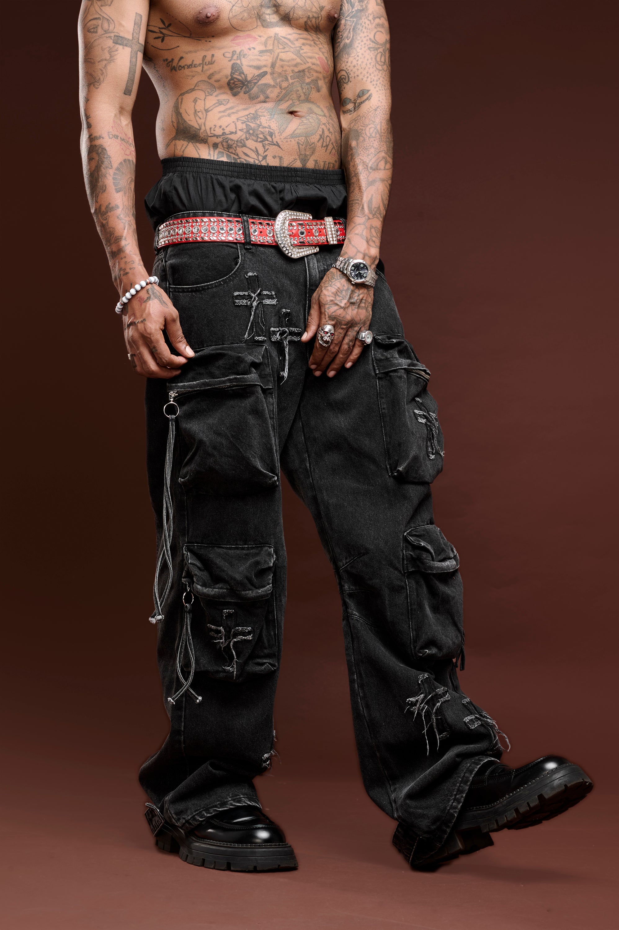 Heavens COG Black Stone Washed Denim