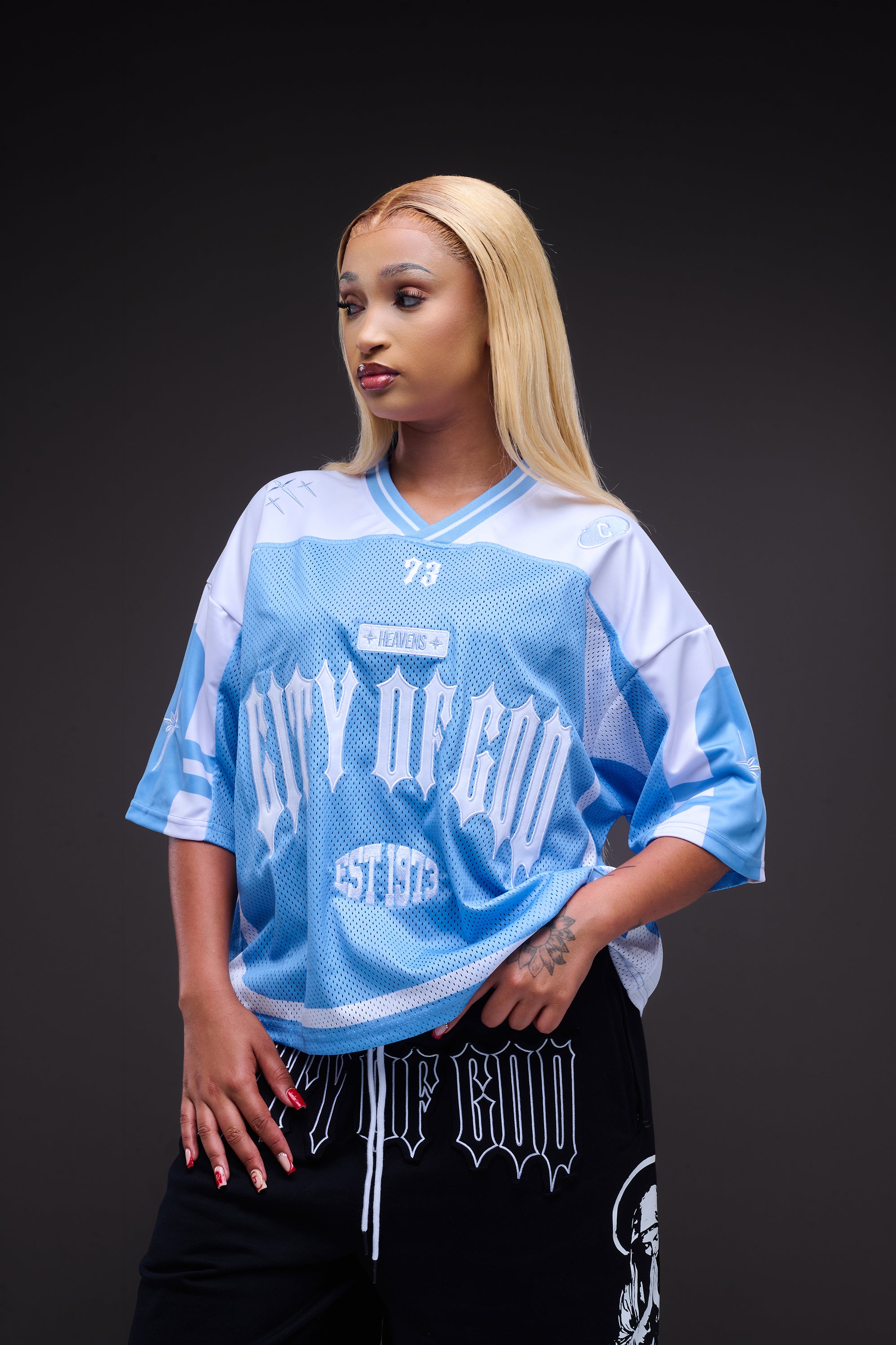 Heavens COG Blue Football Jersey