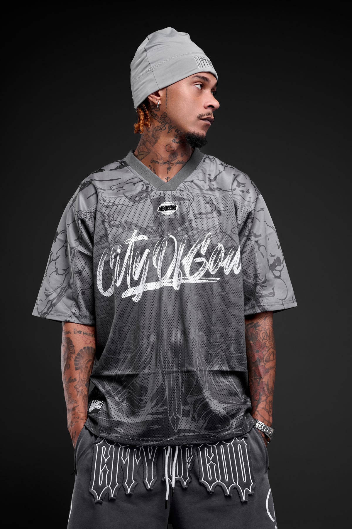HEAVENS COG GREY FOOTBALL JERSEY