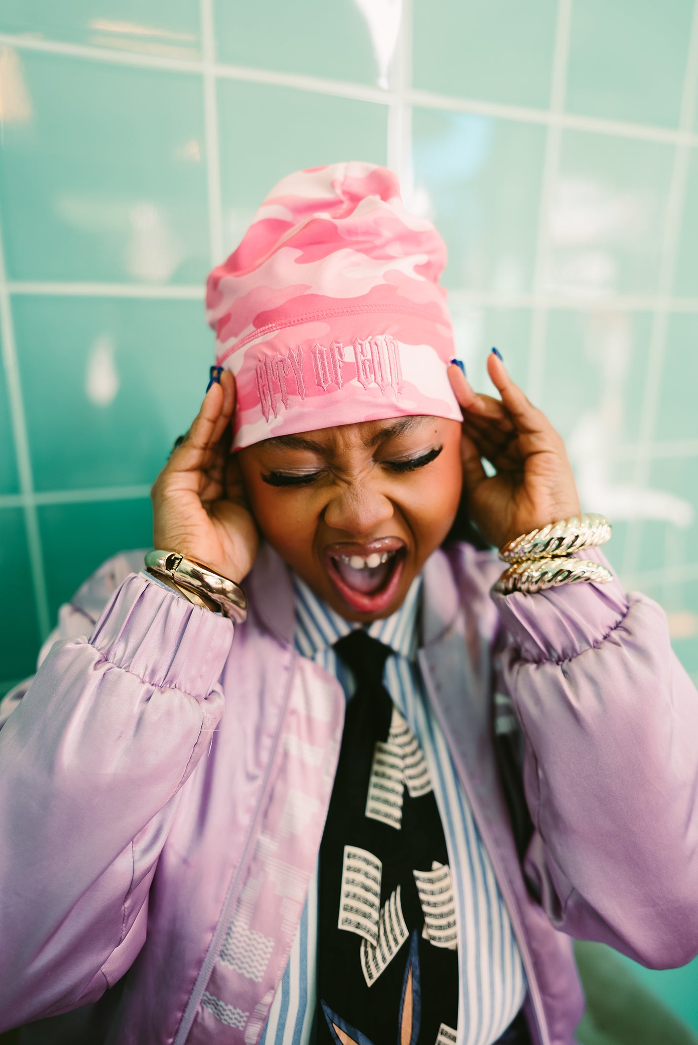 HEAVENS COG PINK CAMO SKULL CAP
